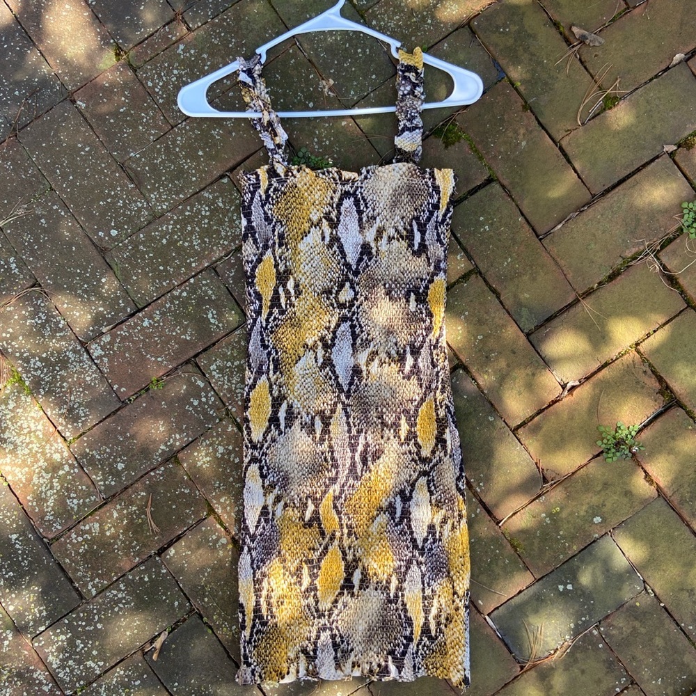 Dainty cheetah mini dress